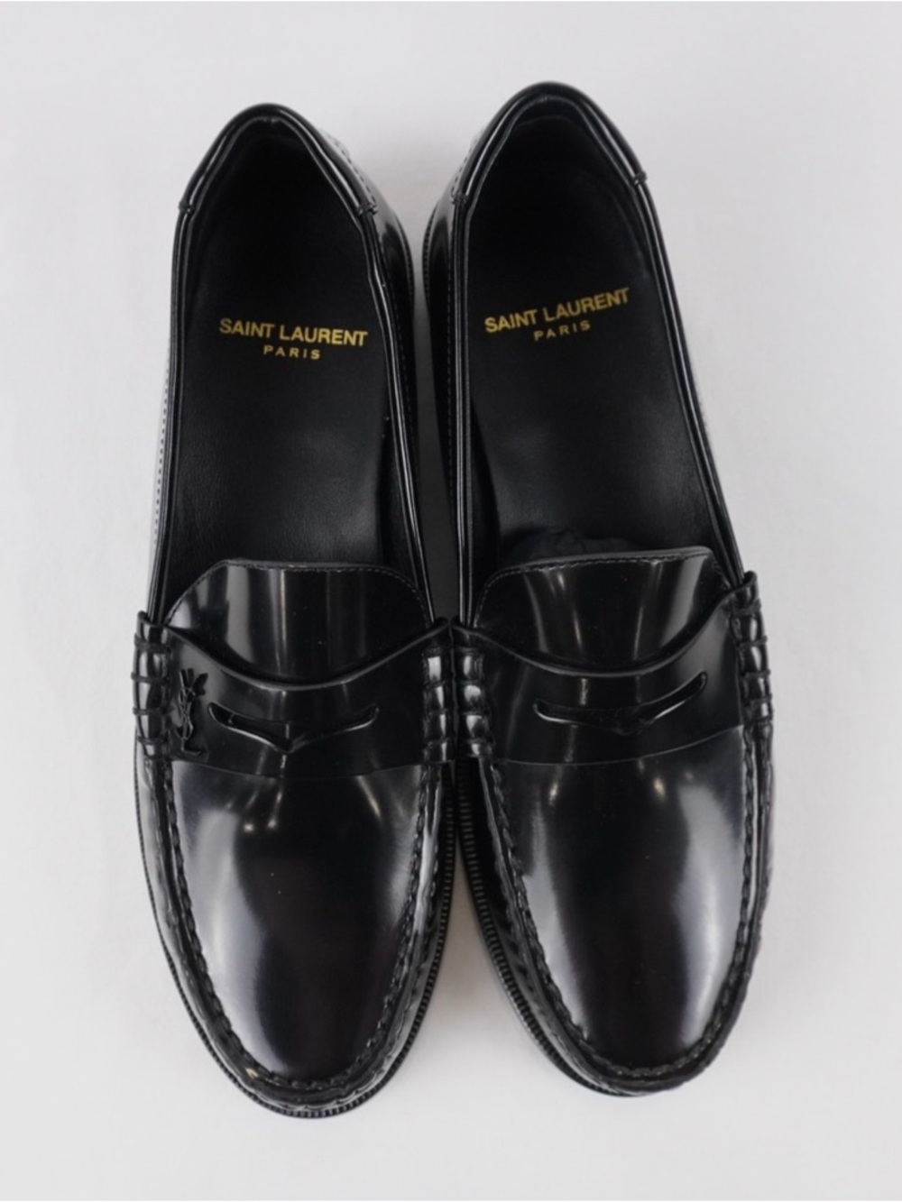 Saint Laurent Le Penny Loafers In Black leather